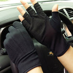 New Men's Summer Outdoor Sports Fitness Cycling Sunscreen Short Sun Gloves Thin Cotton Fashion Touch Screen Driving Gloves L20