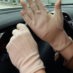 New Men's Summer Outdoor Sports Fitness Cycling Sunscreen Short Sun Gloves Thin Cotton Fashion Touch Screen Driving Gloves L20