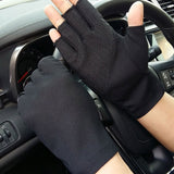 New Men's Summer Outdoor Sports Fitness Cycling Sunscreen Short Sun Gloves Thin Cotton Fashion Touch Screen Driving Gloves L20