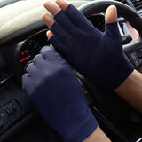 New Men's Summer Outdoor Sports Fitness Cycling Sunscreen Short Sun Gloves Thin Cotton Fashion Touch Screen Driving Gloves L20